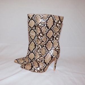 Snake Skin leather boots